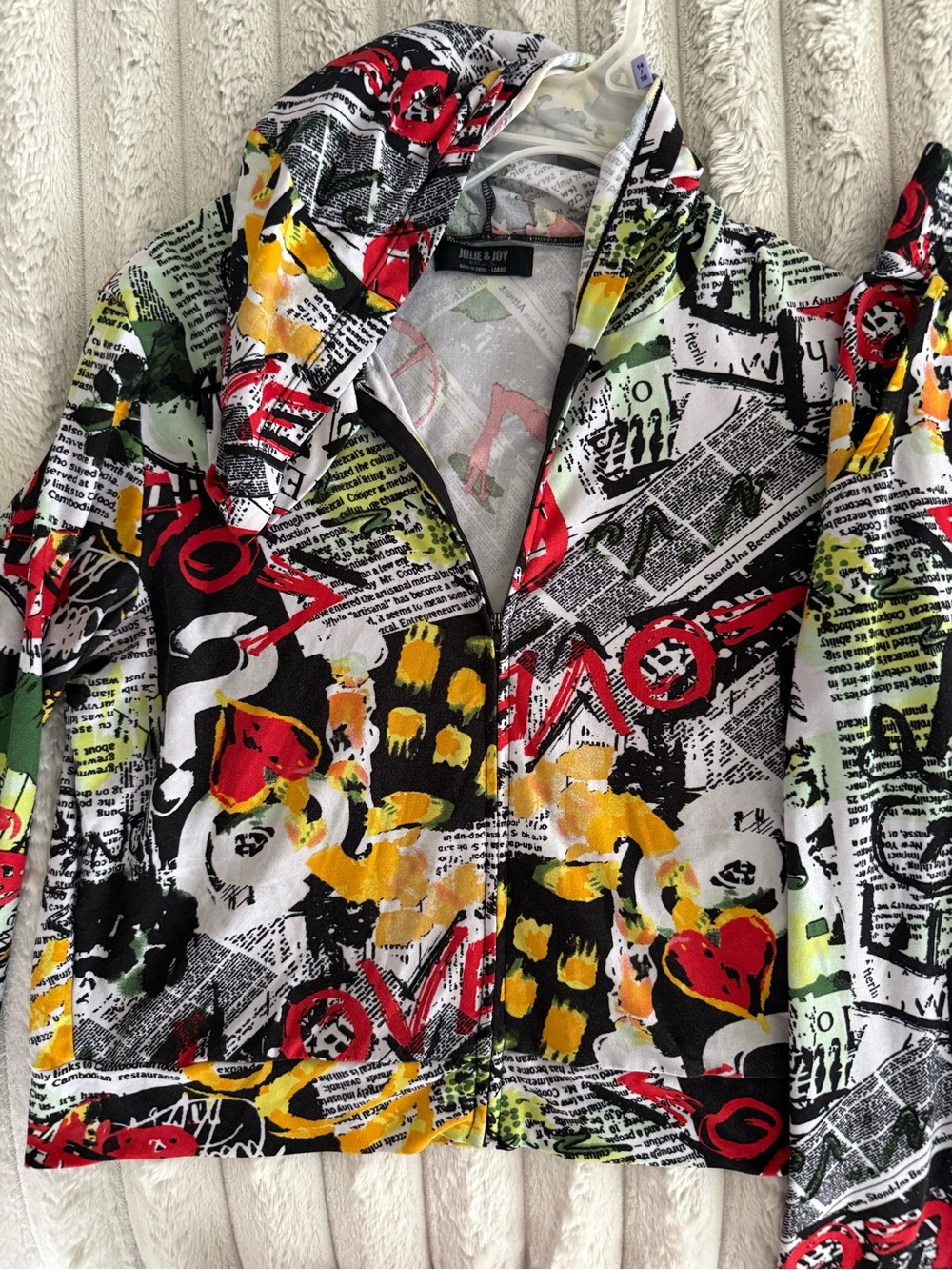 Multi-Color pants and jacket with hood set - Long Sleeve Top & Pants - Picture 5 of 6